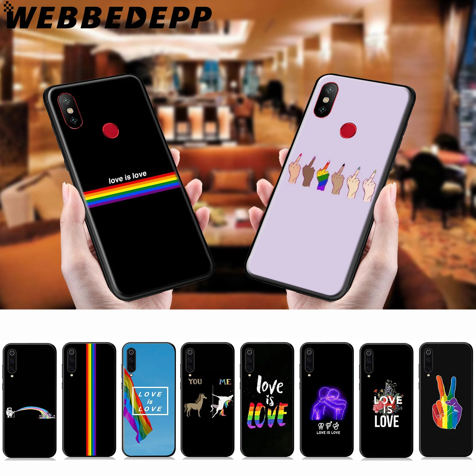 WEBBEDEPP Love Is LGBT Rainbow Soft Case for Xiaomi Mi 9T 9 8 SE 6 A1 A2 A3 Lite MiA1 MiA2 MiA3 F1 MAX 3 Mi8 CC9E CC9 |