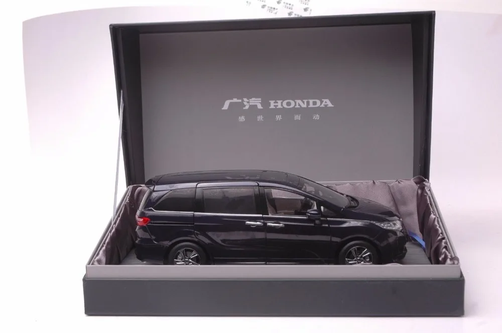 1:18 литая под давлением модель для Honda Odyssey Deep Blue MPV редкий сплав игрушечный автомобиль миниатюрная коллекция подарки фургон