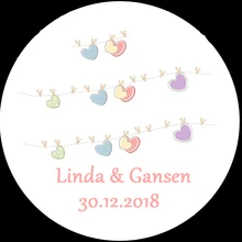 100 шт пользовательские наклейки на имя для свадебного мероприятия бирки для подарков favo торт украшение Boda Adesivos Pegatinas