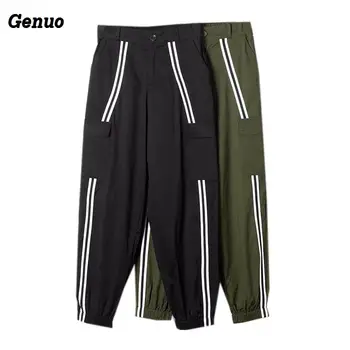 

Genuo Harajuku Hip Hop Cargo Pants Streetwear Women Street Style Pantalon Femme Panelled Spliced High Waist Jogger Sweatpants
