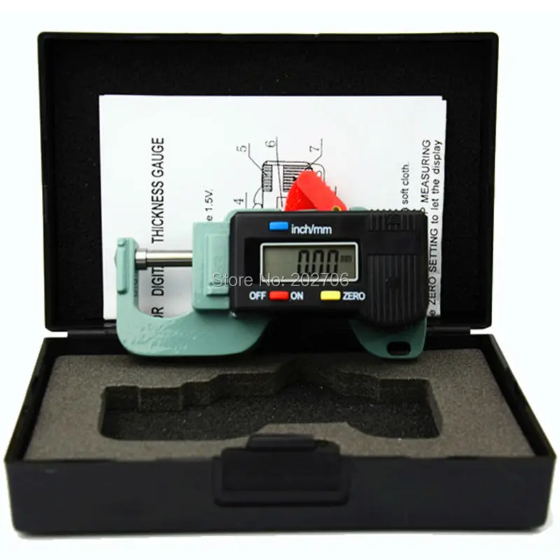 Цифровой измеритель толщины мини микрометр 0 5 &quot12 7 мм|meter wifi|meter bandmicrometer sale |