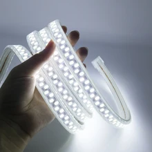 Ip67 impermeável 220v conduziu a tira smd 5730 180leds/m 1m-10m luz flexível brilhante super para a iluminação exterior interna