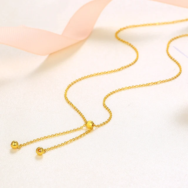 BTSS 24K Pure Gold Necklace Real AU 999 Solid Gold Chain Beautiful Leaf Upscale Trendy Classic Fine Jewelry Hot Sell New 2020 3