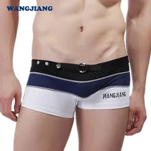 WJ Брендовые мужские оптовые талии регулируемый купальник U выпуклый дизайн Горячие весенние Боксеры плавки