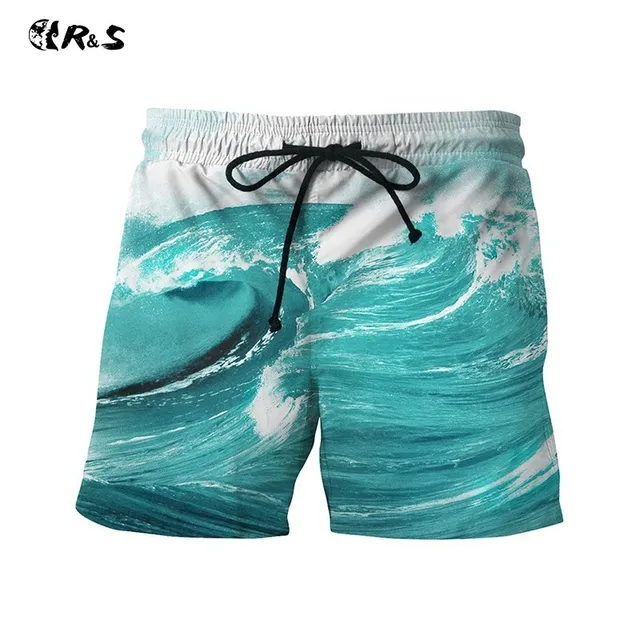 Best Offers R&S 2018 New Beach Shorts Polyester Printed Swimwear Quick Drying Swimsuit Leisure Sports Men's Pants Loose Soft Trunks For Men