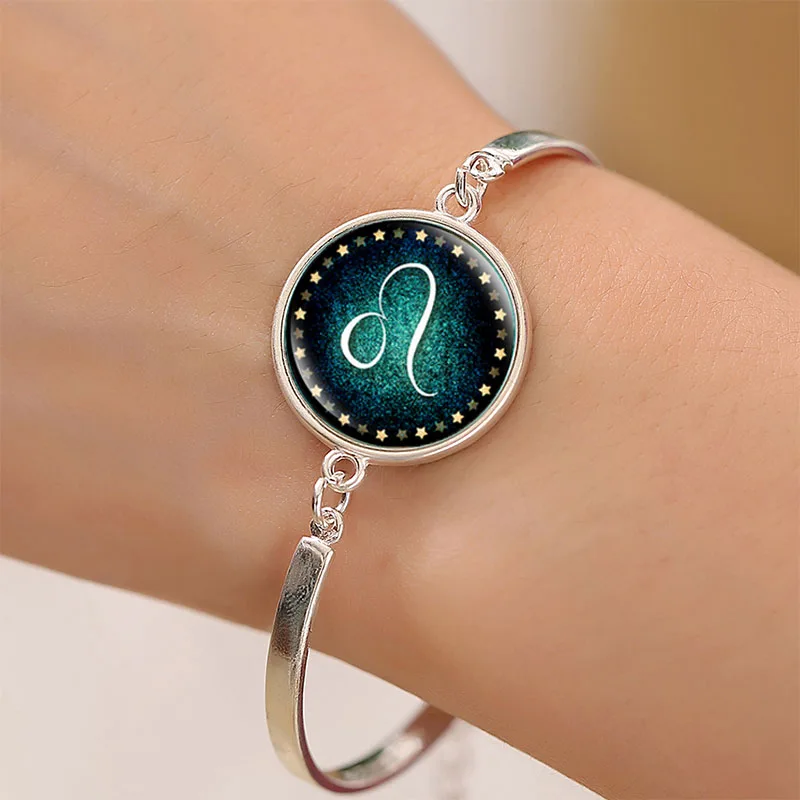 

1PC Creative Charm Alloy Fashion Jewelry Charm Unisex Women Adjustable 12 Constellation Bracelet Bangles