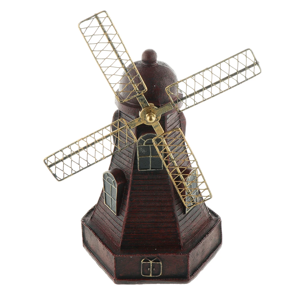 European Vintage Holland Windmill Resin Piggy Bank Home Cafe Pub Bar Decoration Ornaments Craft Gifts