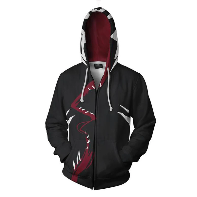 

3D Printed Spider Gwen Stacy Spider Hoodies Unisex Men Women Casual Zip Sweatshirt Hooded Halloween Costume Thin Polyester Coat