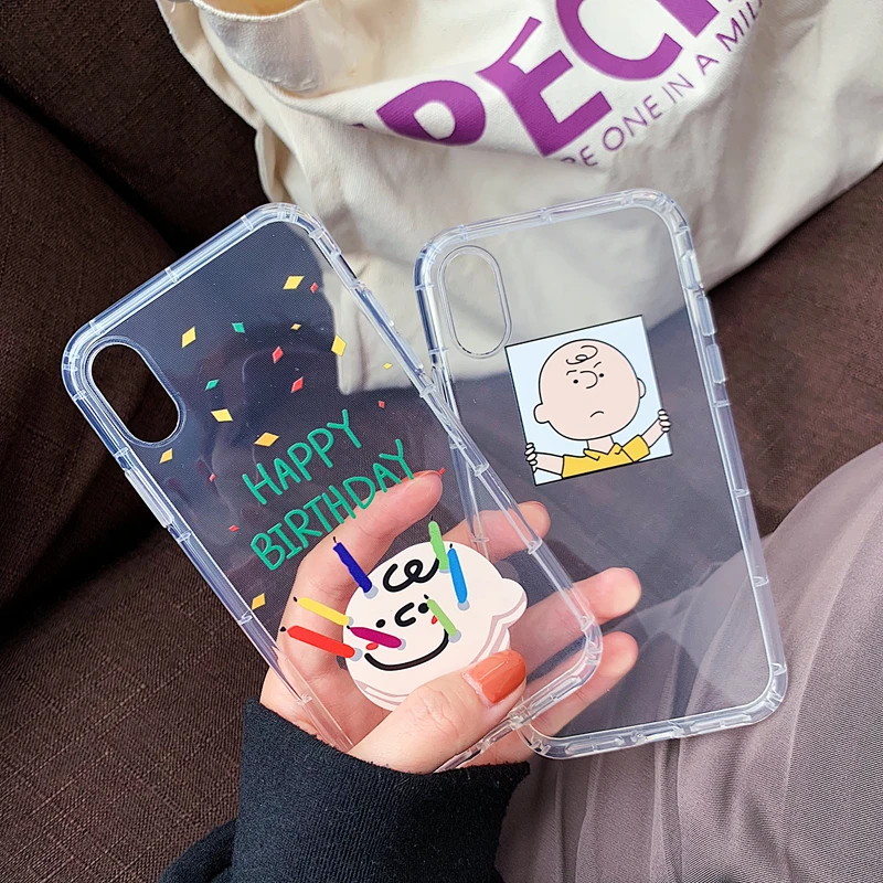 

Happy Birthday Soft TPU Cases Cover For Apple iPhone XR XS 6 6S 7 8 Plus Xs Max 6Plus cartoon case gift