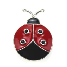 Пуговиц ювелирные изделия подходят 18 мм оснастки ювелирные изделия браслет ожерелье насекомое Божья коровка жук форма вечерние DIY аксессуары