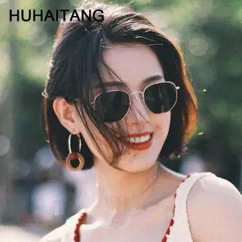

HUHAITANG Vintage Square Women Sunglasses Luxury Brand Hexagon Metal Men Sun Glasses Hexagon Mirror Sunglass For Woman Designer