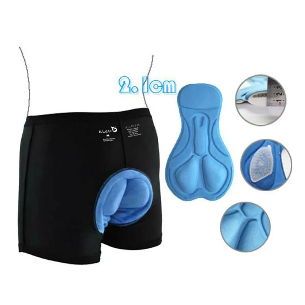 BALEAF Mens 3D Padded Cool Max Bicycle Mens 3D Padded Cool Max Bicycle Underwear Shorts Black Medium