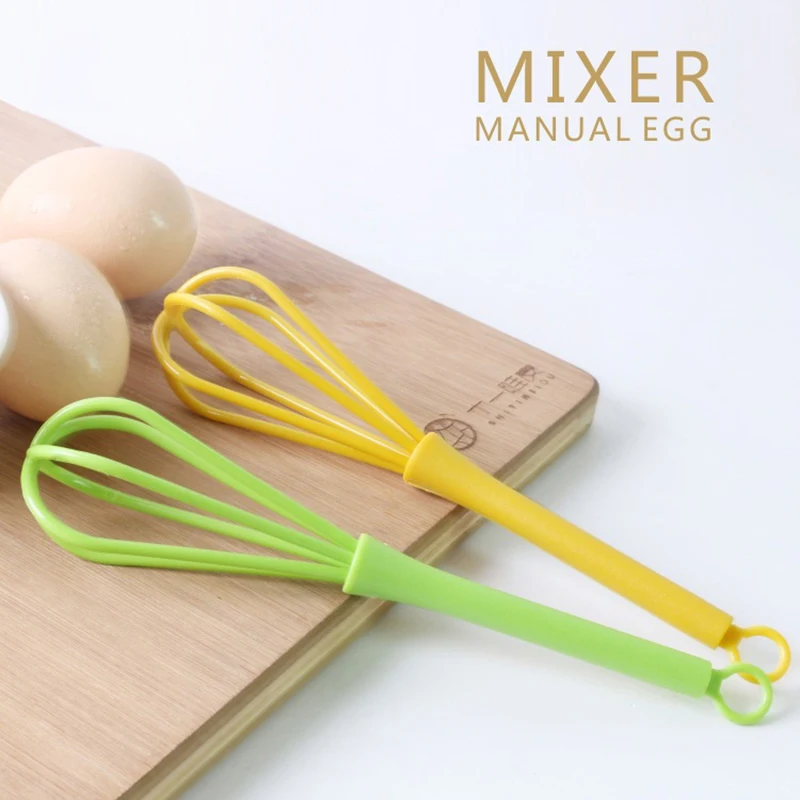 

1PCS Plastic Manual Egg Beaters Whisk Egg Stiring Cream Stirring Milk Mixer Blender Egg Frother Kitchen Utensils for Blending