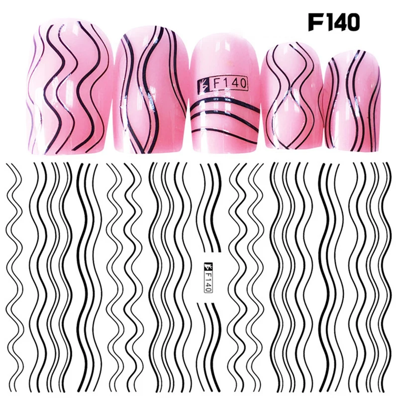 Самоклеющиеся наклейки для ногтей серии F, 12*7,5 см, наклейки для ногтей с цветами, наклейки для дизайна ногтей, украшения для маникюра