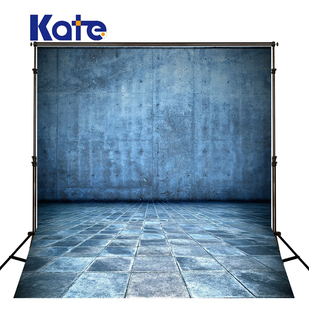 

Kate Customize Digital Printing Blue Retro Brick Wall Estudio Photo Backdrops No Wrinkles Child Photography Background
