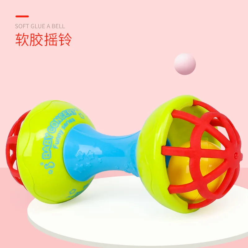 Bearoom Baby Rattles Mobiles Fuuny Baby Toys Intelligence Grasping Gums Soft Teether Plastic Hand Bell hammer Educational jm54