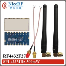 10 шт. 500 МВт Si4432 чип RF4432F27 SPI интерфейс 433 МГц RF модуль(в том числе 10 шт. резиновая антенна и 10 шт. SMA подключения провода