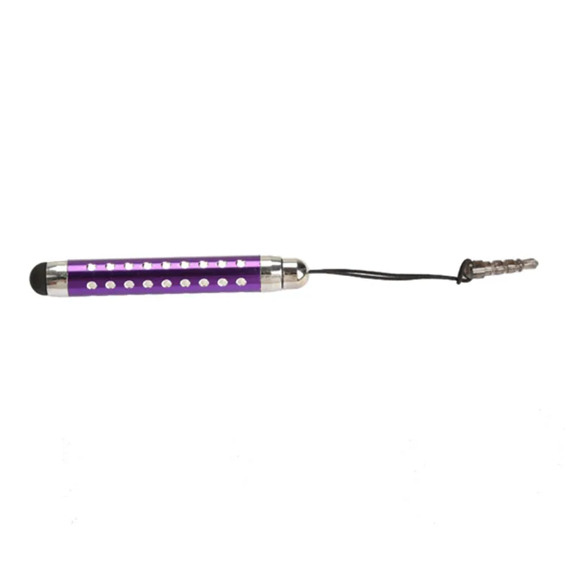 Capacitive Touch Screen Stylus Pen Retractable Three-tier With Rhinestone for Smart Cell Phone Tablet PC Accessories 1Pc
