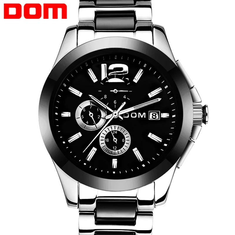 DOM 2016 Mechanical Stainless Steel Watch Mens Waterproof Watches Fashion Brand Luxury Watch Men Watches Top