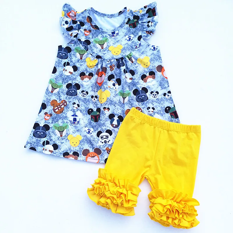 Baby Girl Cartoon Mickey Minie Head Children Clothing Set Summer Child Kids Milk Silk Top Matching with Cotton Ruffle Shorts 2pc HTB1K7t2gr5YBuNjSspoq6zeNFXag - Baby Girl Cartoon Mickey Minie Head Children Clothing Set Summer Child Kids Milk Silk Top Matching with Cotton Ruffle Shorts 2pc