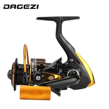 DAGEZI Steel spool wheels spinning reel 5.2:1 13 Ball Bearing fishing reel 1000-4000collection carretilhas de pescaria molinete