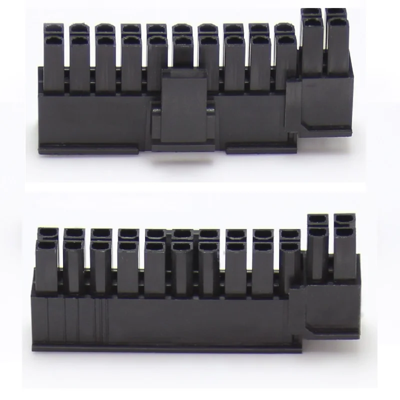 

5pcs 5557 4.2 mm 24 pin ( 20 + 4) Position Male housing Plug Computer ATX Power Connector plastic shell Slide Rail Design