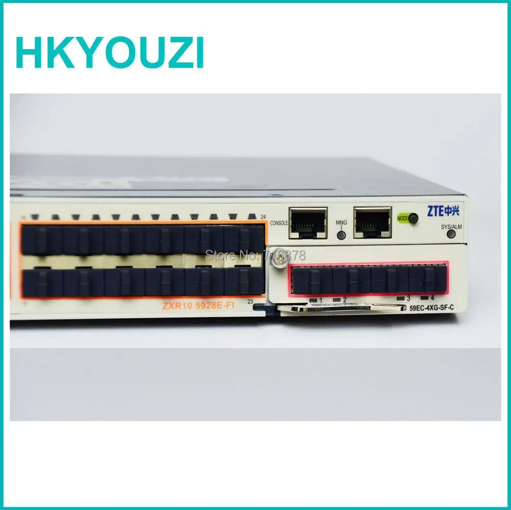 ZXR10 5928E FI DC 24 портовый переключатель включает 1 шт или 2 1AC и 1DC питание 59EC 4GE SF 4XG C