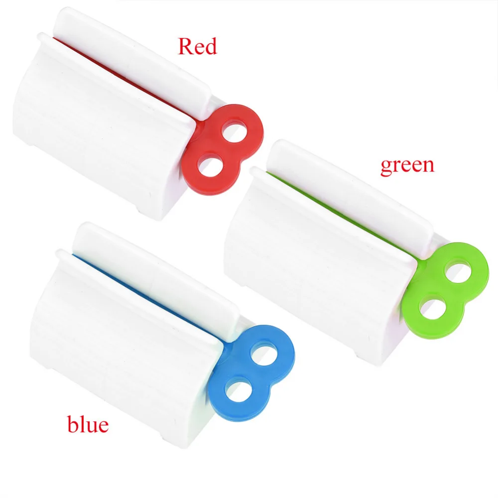 3 colors Rolling Tube Toothpaste Squeezer Toothpastes Dispenser Stand