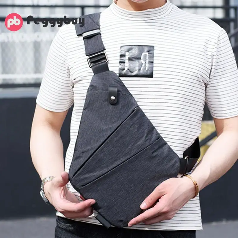 Новая мода Для мужчин холст груди Crossbody сумка Повседневное простые тонкие Anti Theft сумка мужской Sac основной ручной сумка пакет