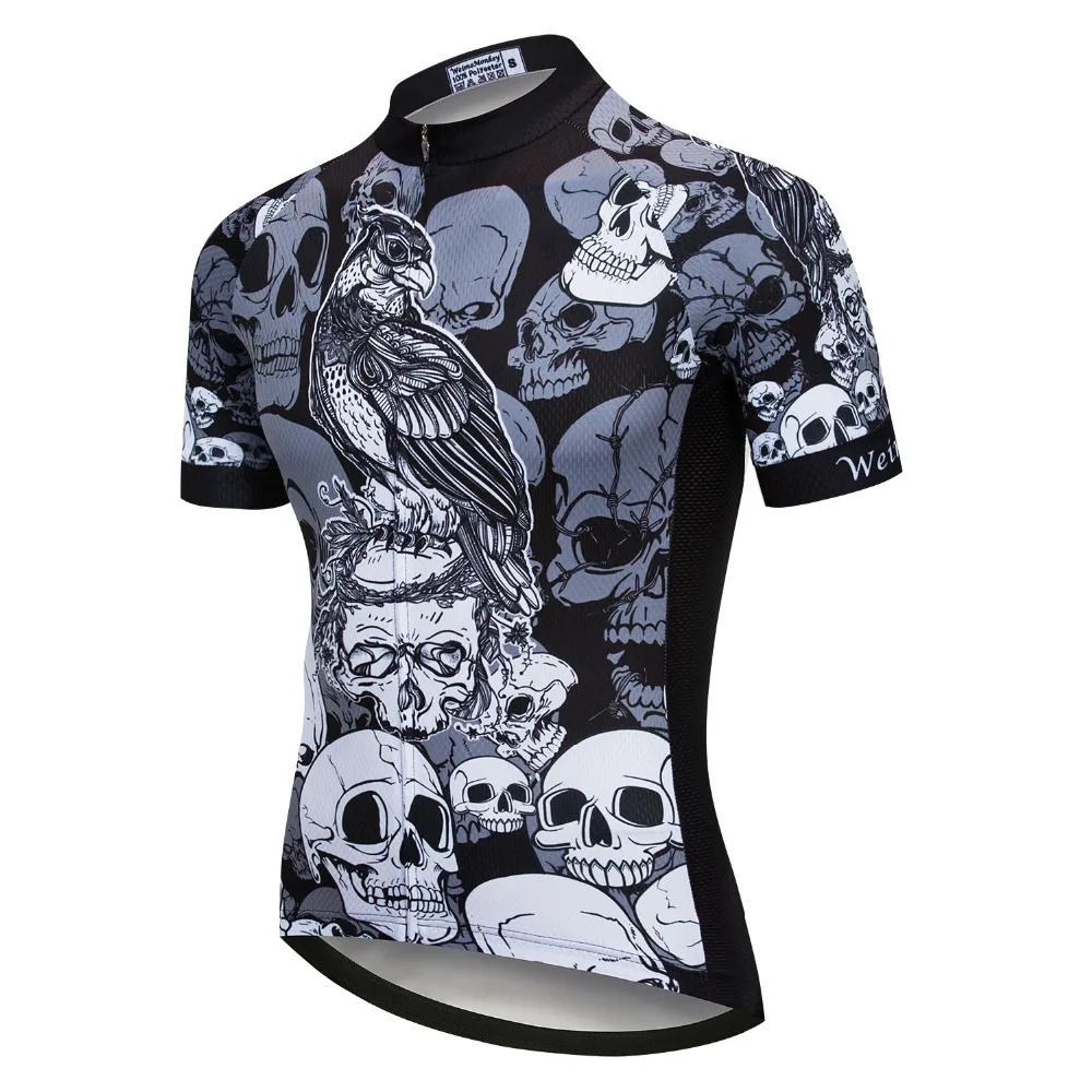 

2018 Men's Cycling Jersey Quick-Dry Summer Bicycle Clothing Cycle Wear Shirt Ropa Ciclismo MTB Bike Jerseys Tops Skull Skeleton