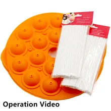 Форма для самостоятельного приготовления шоколада силиконовая форма для леденцов форма кубик льда леденцы конфеты силиконовая форма для пудинга с 100 шт. палочки леденца