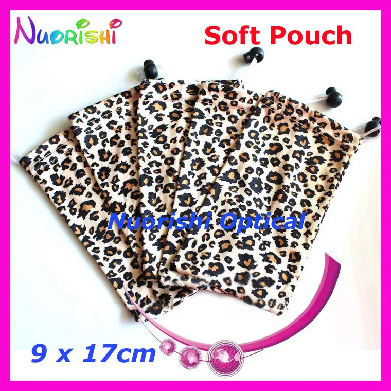 

50pcs Leopard Painting Microfibre Soft Sunglass Glasses Eyewear Spectacle Eyeglass Case Pouch Bag CP033 Free Shipping