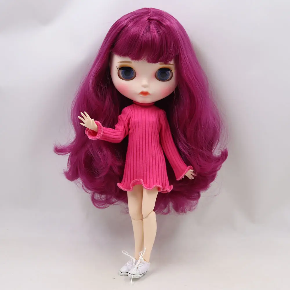 Ледяной DBS Blyth кукольные 1/6 bjd из белой кожи шарнирное тело милые розовые вьющиеся