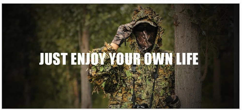 Roupas de Caça Ghillie Terno Camo Biônico Folha Camuflagem Selva Floresta Birdvering Poncho Manteau Durável 3d Mod. 1269030 2 Cheap Blind & Carrinho Da Árvore