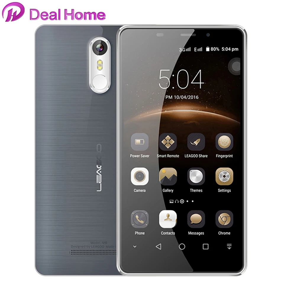 Original Leagoo M8 5.7"HD Mobile Phone Android 6.0 2GB+16GB MT6580A Quad Core 13MP Fingerprint OTG 3500mah Smartphone