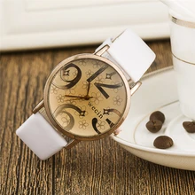 Trend Model Males Girls Unisex Huge Quantity Quartz Watch PU Leather-based Band Alloy case stainless-steel again cowl Costume Clocks