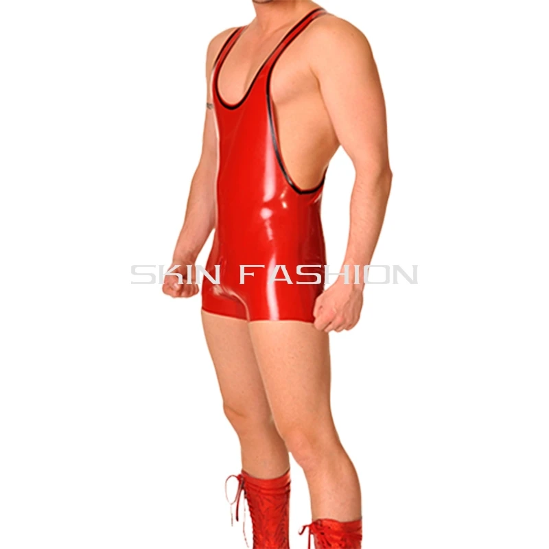 

Free shippinp!!! Men one-piece tights latex jumpsuit garments