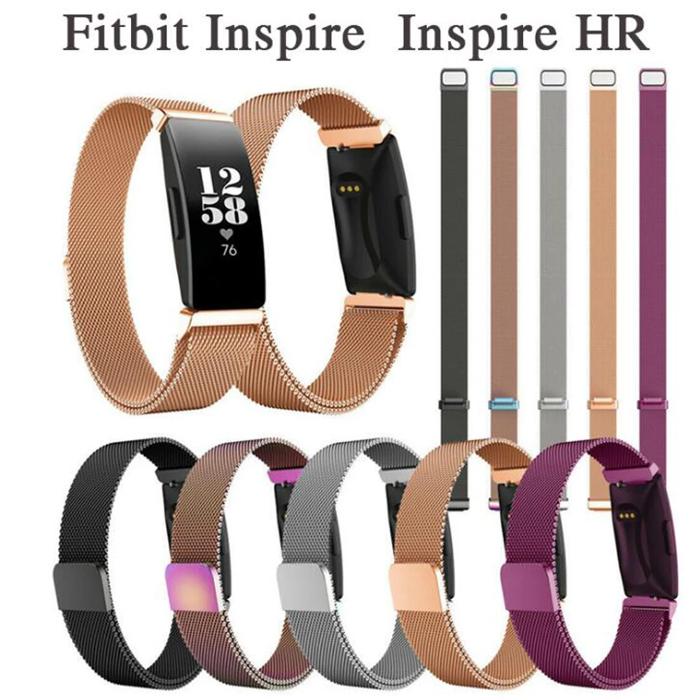 Timethinker 16 мм Миланский стальной ремешок для Fit bit Inspire магнитный часов HR Браслет