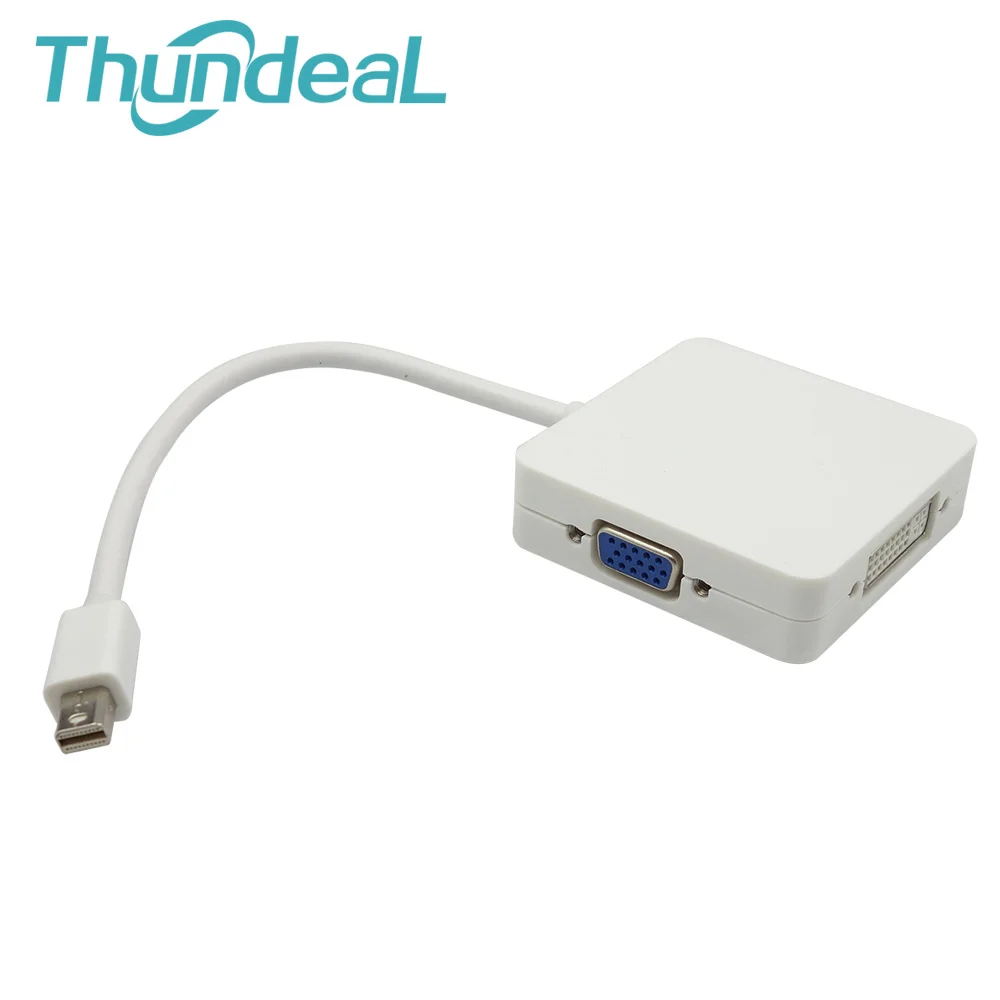Free shipping 3 in 1 Mini DP DisplayPort to HDMI/DVI/VGA Display Port Cable Adapter for Apple MacBook Pro Air mini iMac