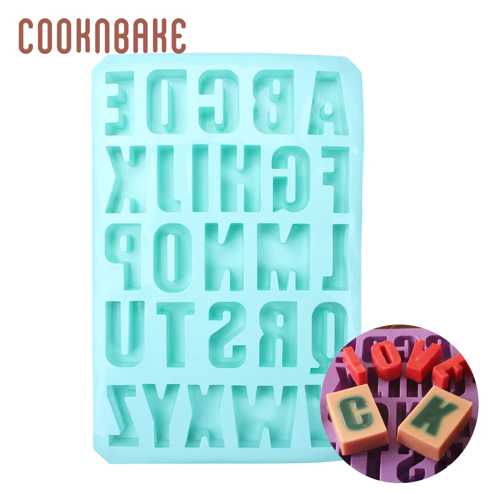 COOKNBAKE силиконовая форма с буквенным принтом для торта конфетных букв jello