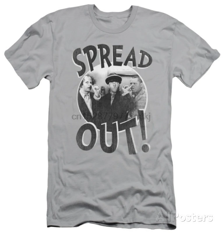 Three Stooges-Spread Out (slim fit) одежда футболка-серебро | Мужская
