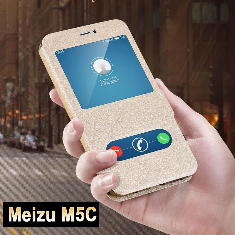 Чехол для Meizu M5C A5 Luxucy флип чехол из искусственной кожи M5 Note M 5 Window Leather mini M6S S|case for