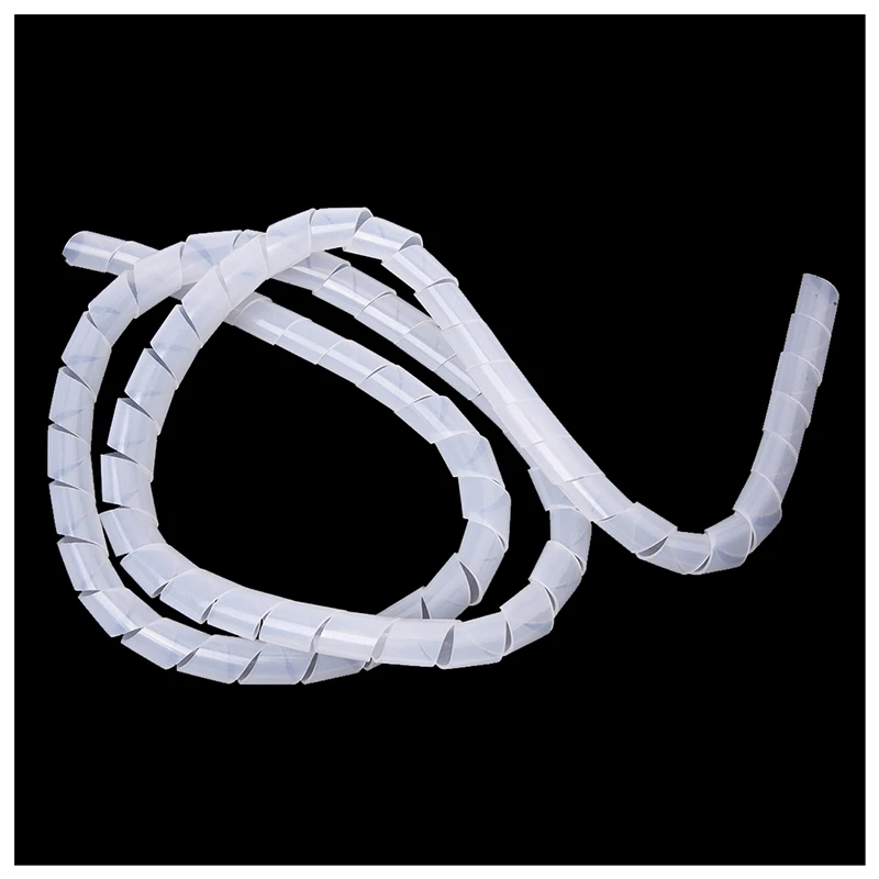 Гибкая спиральная трубка кабель провода обмотка шнура управления 1,4 м белый