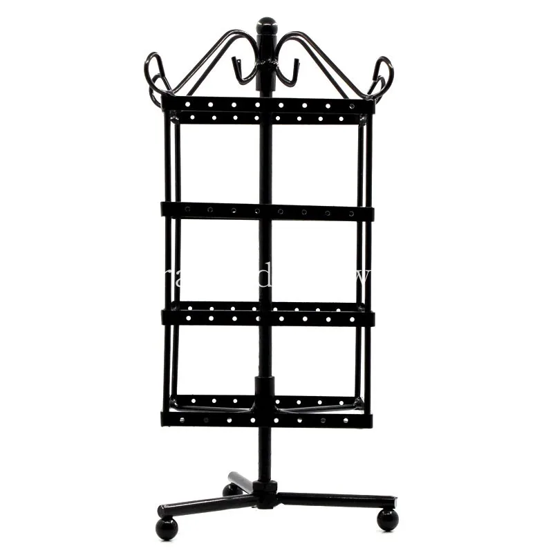 

Doreen Box hot- 128 Holes Jewelry display Earring &slide Bead Square Revolving Black 28cmx14cmx14cm,1 Piece (B23347)