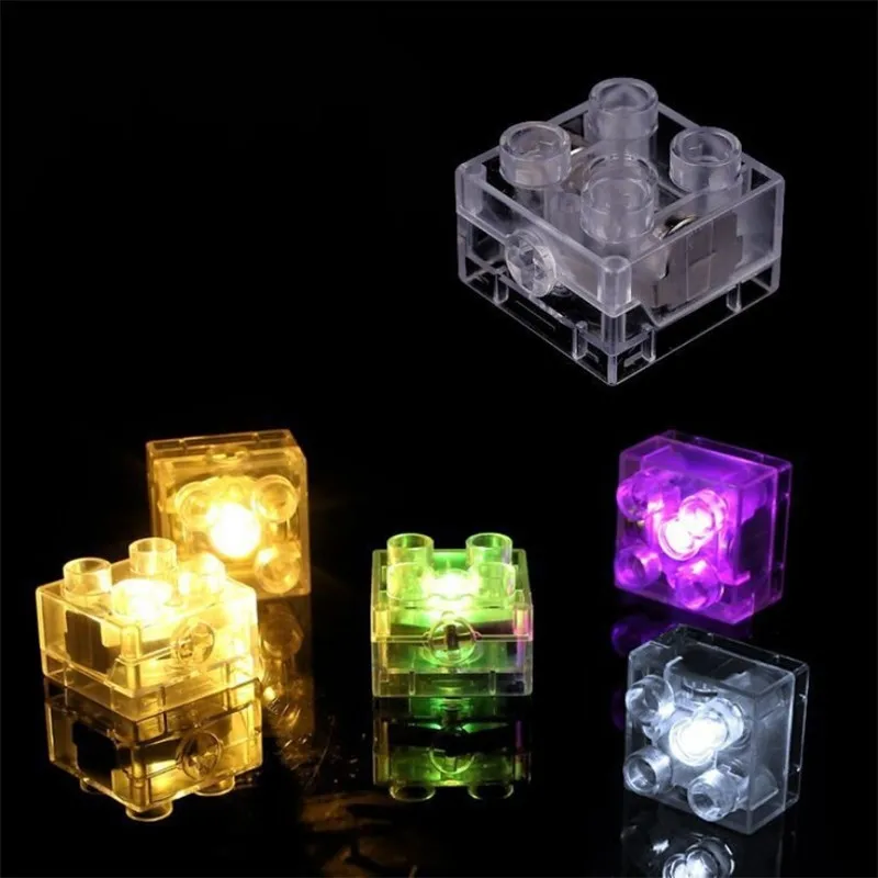 

New 10 Pcs/set Building Blocks LED Light Up Colorful Duplo Lights For Legoe Block Colorful Light-Emitting Toys For Children