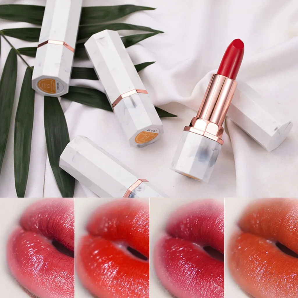 

White Jade Marble Velvet Matte Lasting Moisturizing Hot Sales Waterproof Nude Matte Velvet Glossy Lip Gloss Lipstick wholesale
