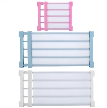 

1PC S M L Kitchen Storage Rack Shelf Nail Free Wardrobe Storage Rack Free Telescopic Spacer Frame Home Organizer OK 0570