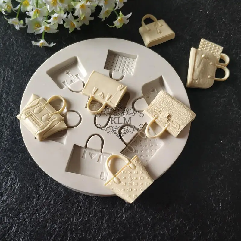 

KLM-0025 Women's handbag silicone mold Fashion Hand Cake Cake Chocolate Mold Sugar art tools
