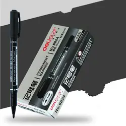 12 шт./кор. черный 0,5 мм 1 мм двойной слайдер масло маркер Mark ручка ребенка Ручка-закладка постоянный круглый носком маркером