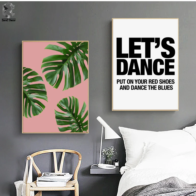 

Nordic Canvas Posters And Prints Wall Art Monstera Painting Wall Pictures for Home Decoration, Quotes Wall Decor